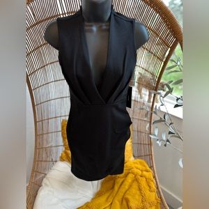 Lulus cocktail hour black wrap dress size small